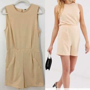 ASOS Y.A.S Tailored Peach Playsuit Romper Sz S